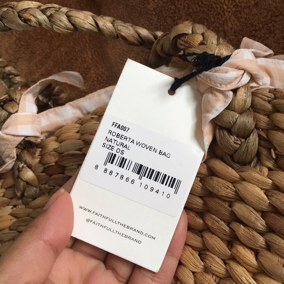 NWT FAITHFULL THE BRAND HANDMADE WOVEN ROBERTA BAG - Picture 5 of 5